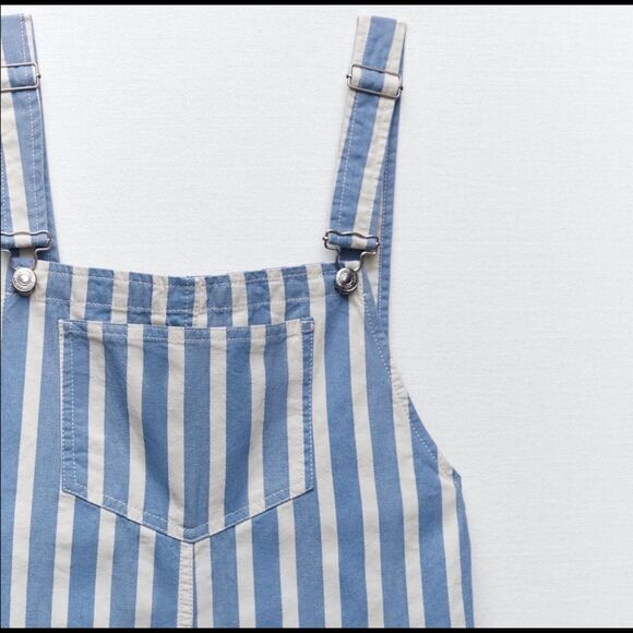 Zara NEW Striped Short overalls - Picture 2 of 10